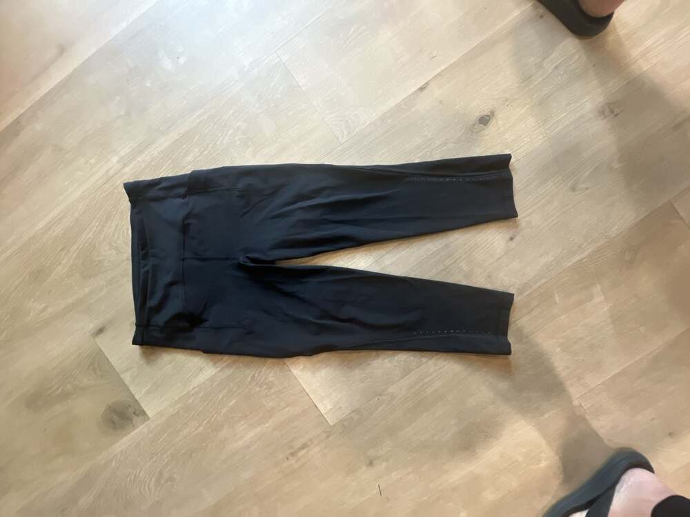 Lululemon Fast and Free Crop High-Rise Reflective Leggings Black Size 6